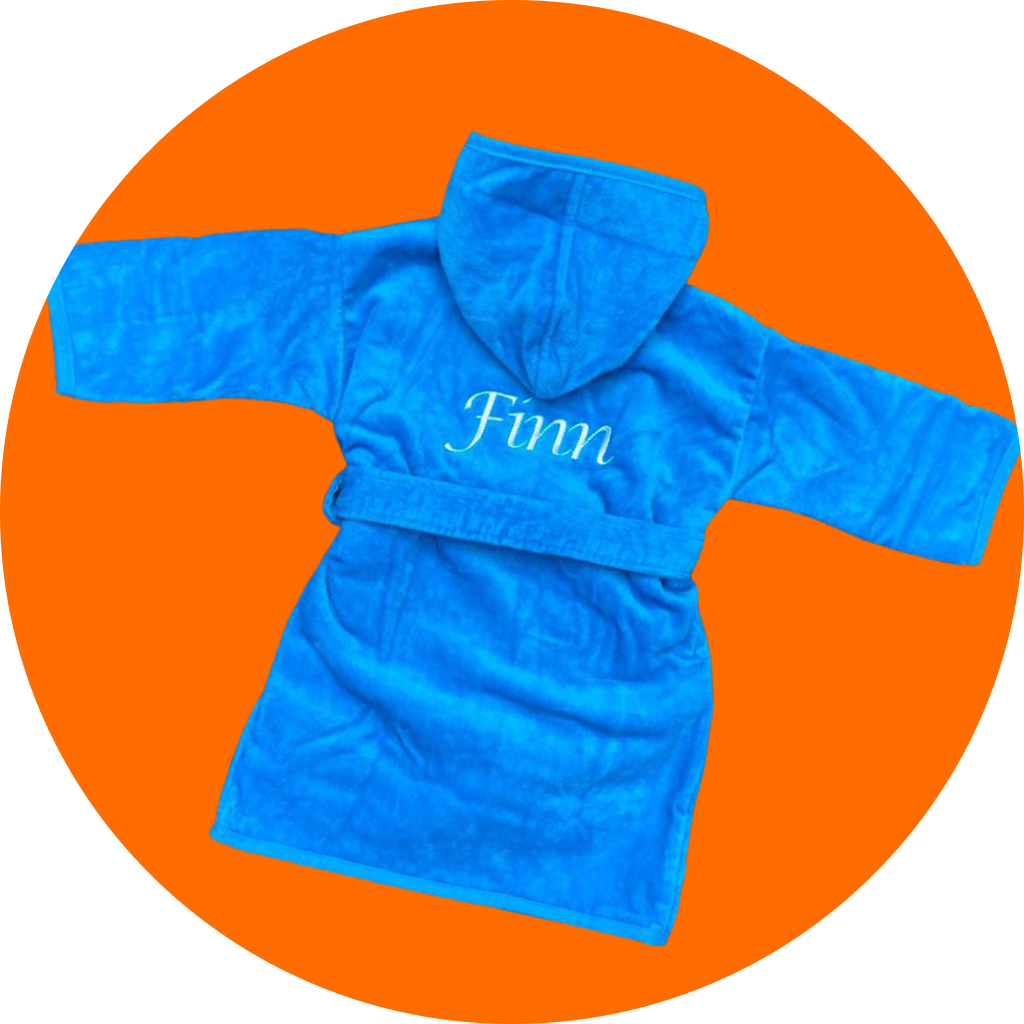 Badrock kinderbadjas personaliseren met naam 