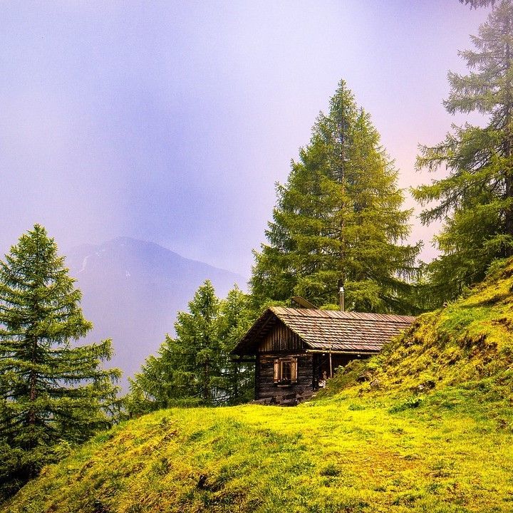Badjasfantasie: een hutje in de bergen