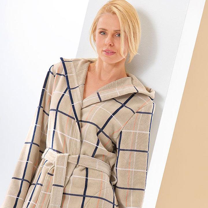 geruite badjas Cawö