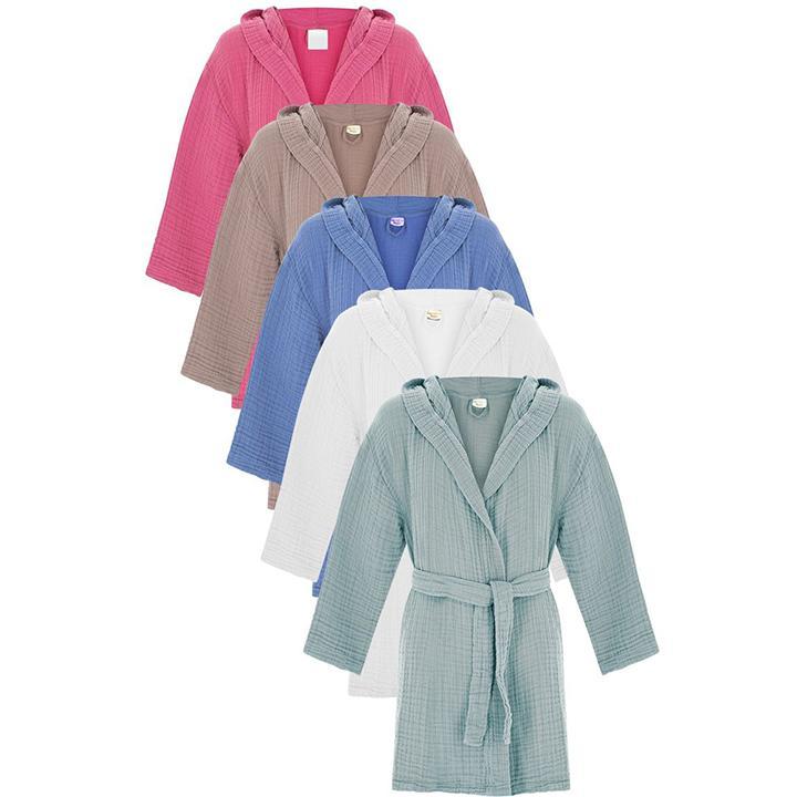 Nieuwe kinderbadjassen pastelkleuren