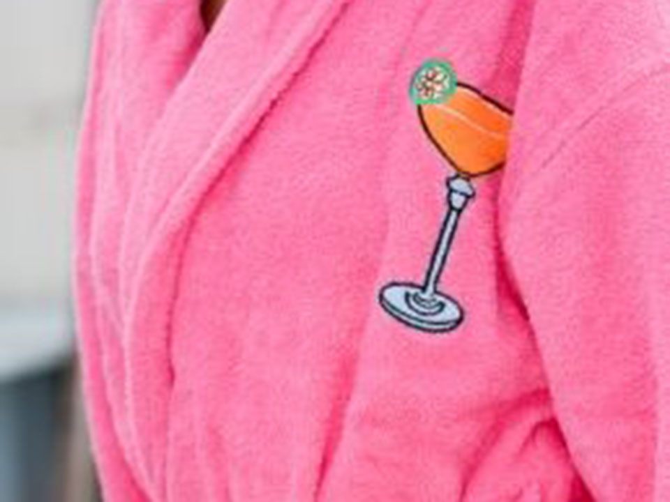 Roze Aegean Apparel damesbadjas ‘Cocktail Night’