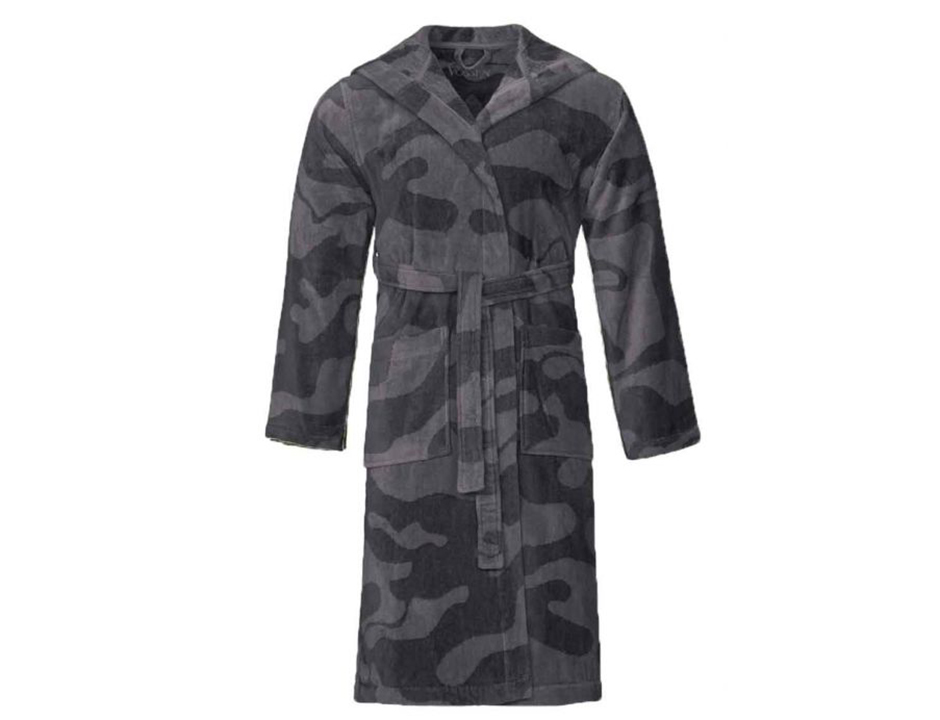 Legerprint badjas grijs - unisex