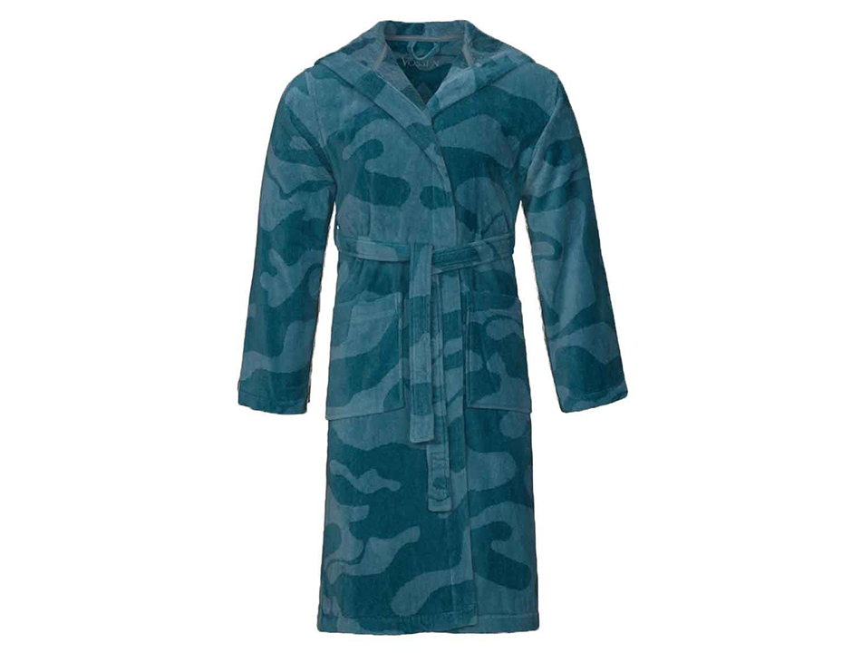 Legerprint badjas petrol - unisex