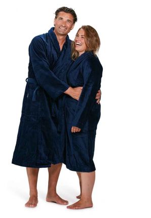badjas marineblauw badrock