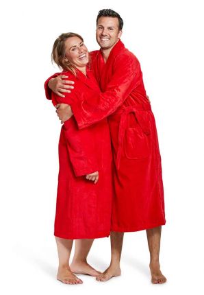 Badrock badjassen unisex rood