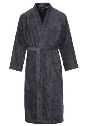 Kimono badstof katoen – donkergrijs