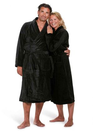 badjas zwart badrock