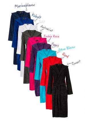 Capuchon badjas in diverse kleuren