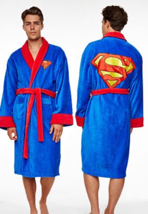 heren badjas met superman logo