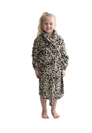 Kinderbadjas panter - fleece