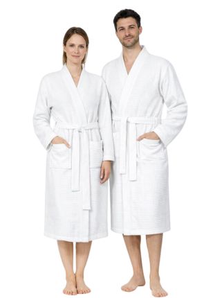 Kimono wafel badjas wit
