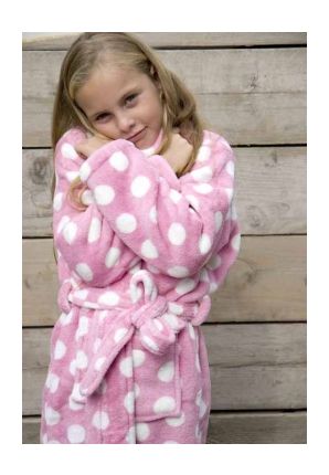 Little pink dottie / kinder badjas