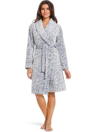 Badjas met animalprint - blauw