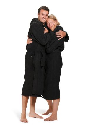 Unisex badjas zwart