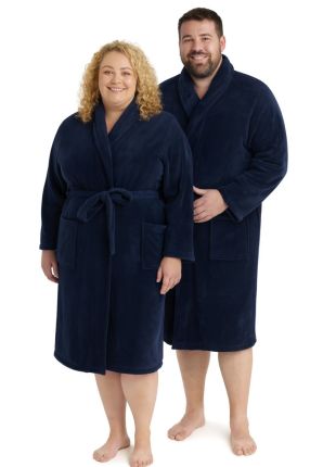 Plus size badjas unisex - marine