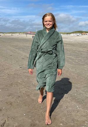 groene kinderbadjas fleece
