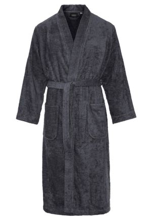 Kimono badstof katoen – donkergrijs