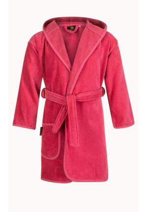Baby badjas fuchsiaroze met capuchon