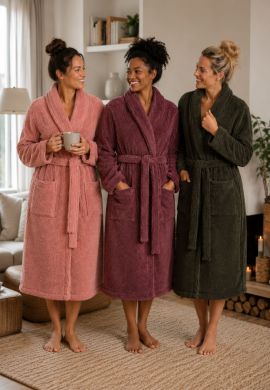 Badjas dames teddy - Ten Cate