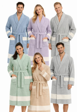 Peshtemal badjas van katoen - Hamam badjas - unisex