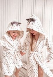 Hardroze kinderbadjas fleece kopen in het paradijs voor jouw badjas