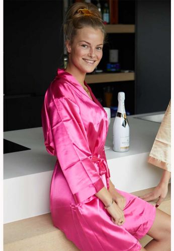 inhalen Herformuleren Staren Dames kimono roze - badjassen in kimono vorm bestellen