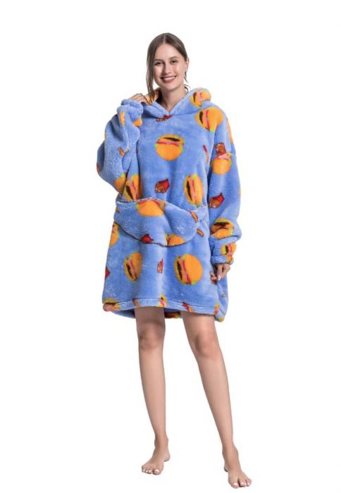 Snug Rug - Draagbare deken met capuchon - Sherpa fleece voor volwassenen - Zachte en comfortabele capuchondeken met mouwen om warm te blijven in de winter - Uniseks - Rozenkwarts