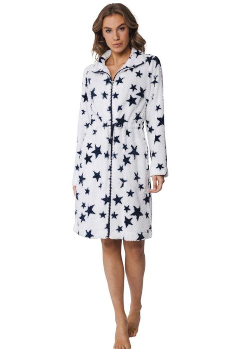 KAKU NANU Badjas voor dames, pluizige fleece volledige lange