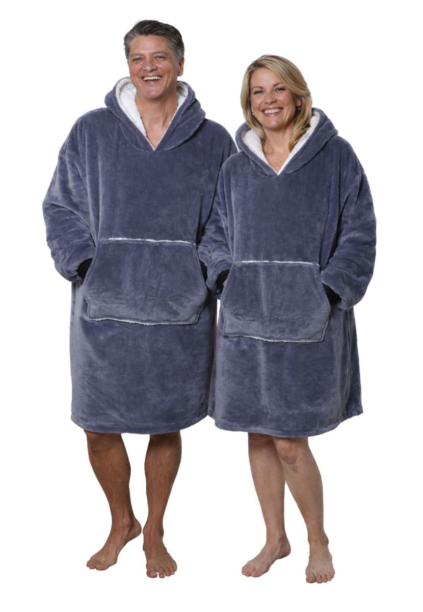 Hoodie deken sweatshirt oversized warme pluizige deken gigantische hoodie en enorme zak voor jongens meisjes one size fits all, Gele Hond, Kid