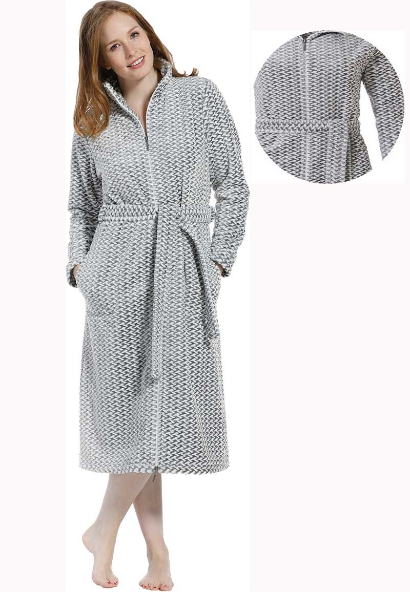 Lovasy Wafelochtendjassen voor vrouwen UK lichtgewicht spa- en badjassen voor vrouwen dames kimono ochtendjassen dames knielengte gewaden dames wafel hotelbadjas met zakken, marineblauw, M