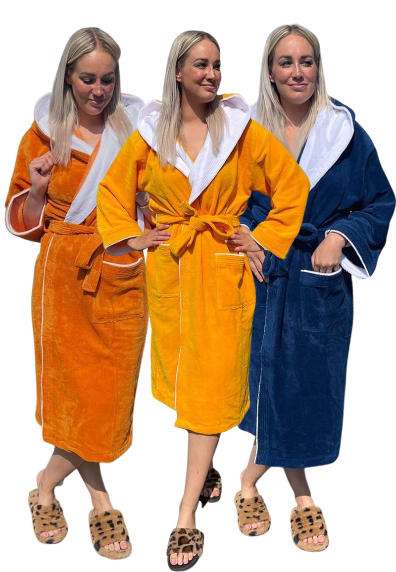 Luxe badjas met capuchon - sauna - Relax Company-m-terra