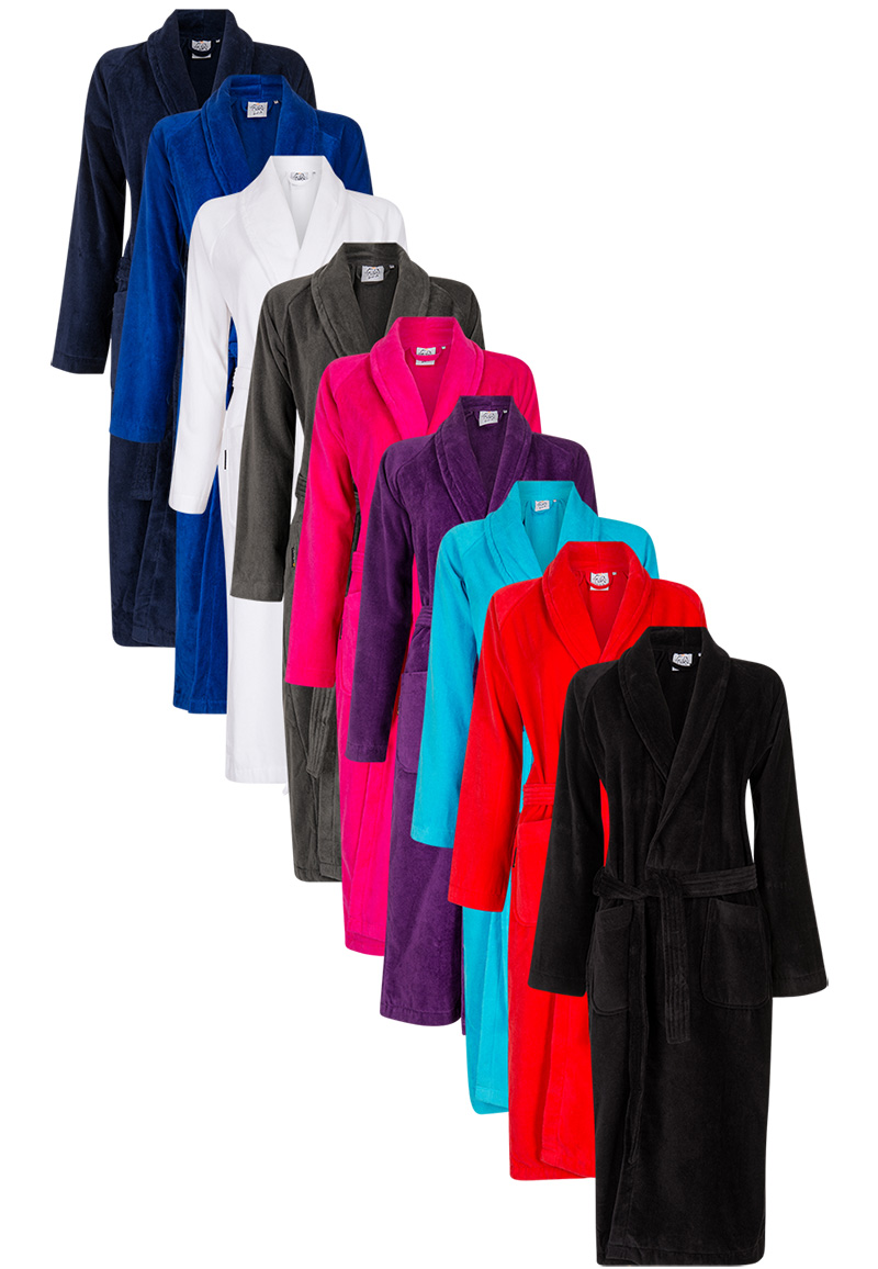 Sauna badjas in diverse kleuren-rood-xs