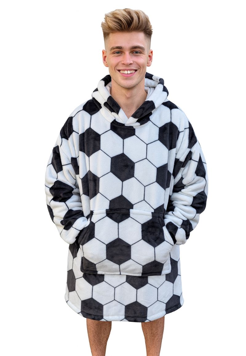 Hoodie deken voetbal