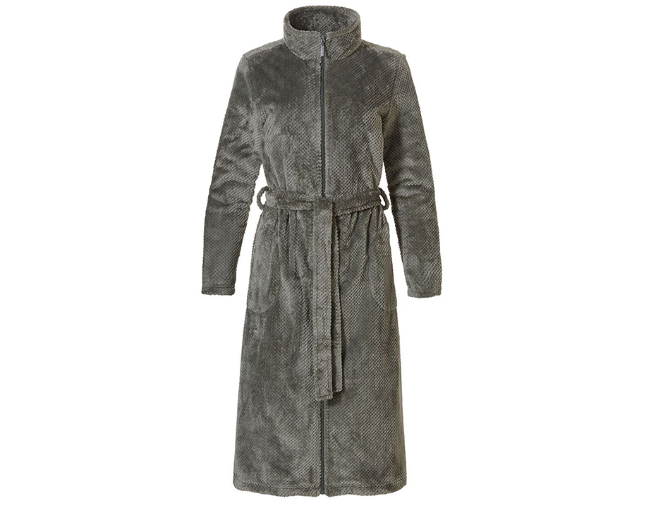 Damesbadjas rits olijfgroen - fleece