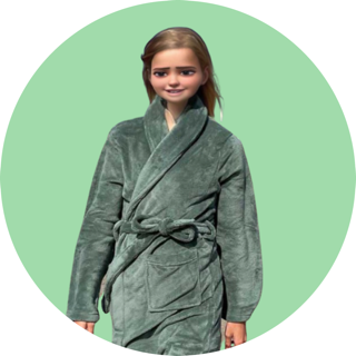 Relax Company fleece kinderbadjas groen relax-company-fleece-kinderbadjas-groen