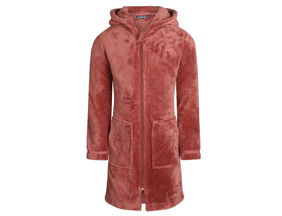 Charlie Choe badjas kind met rits - koperkleur