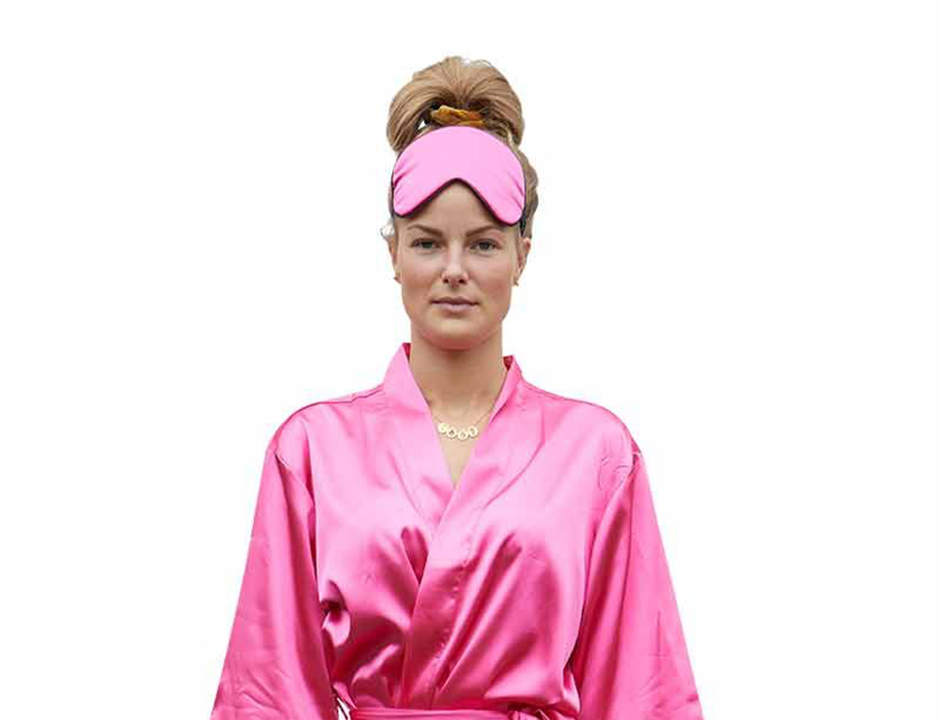 Slaapmasker fuchsiaroze