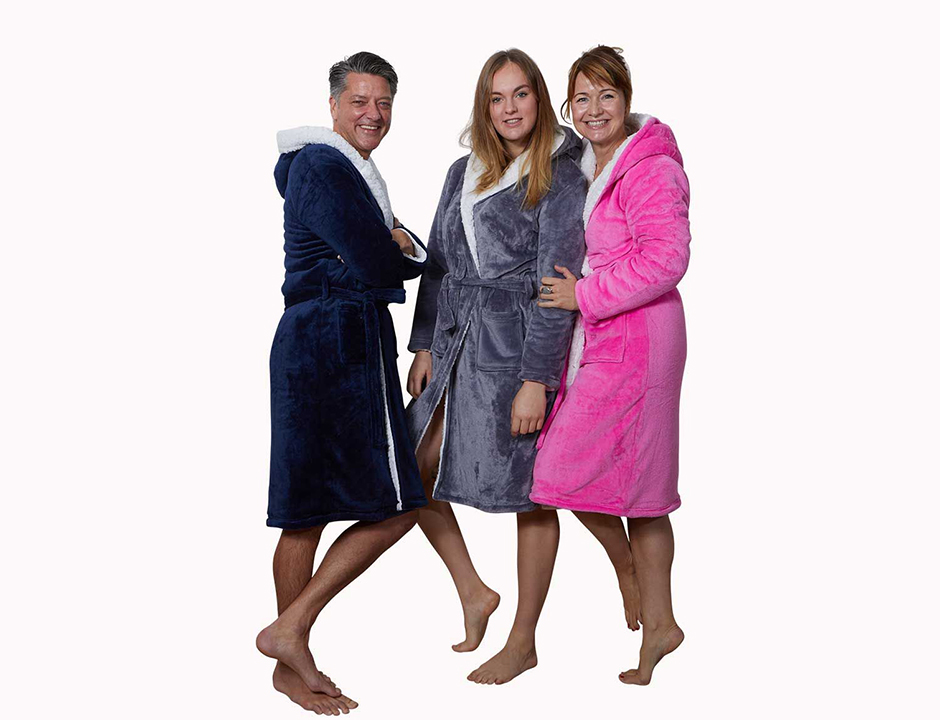 Sherpa badjas fleece - 3 kleuren