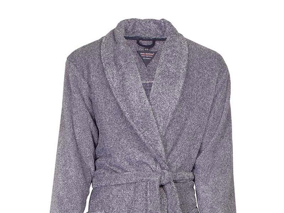 Fleece ochtendjas heren