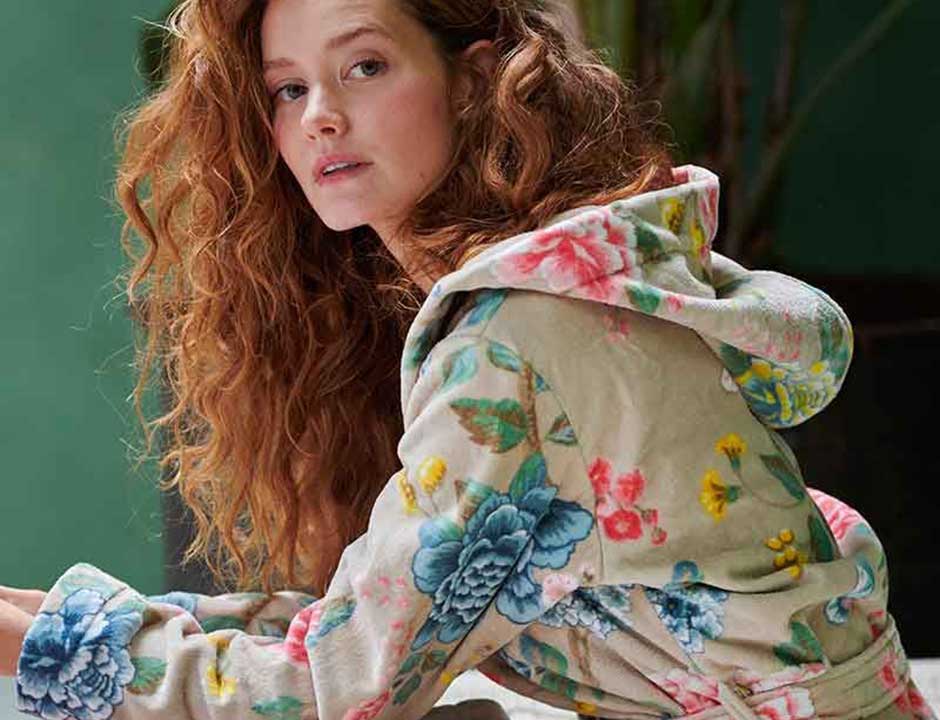 Dames badjas bloemenprint - Pip Studio