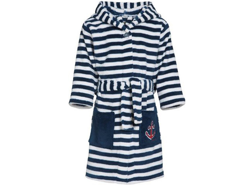 Vakantiebadjas voor u kind Playshoes badjas kind strepen