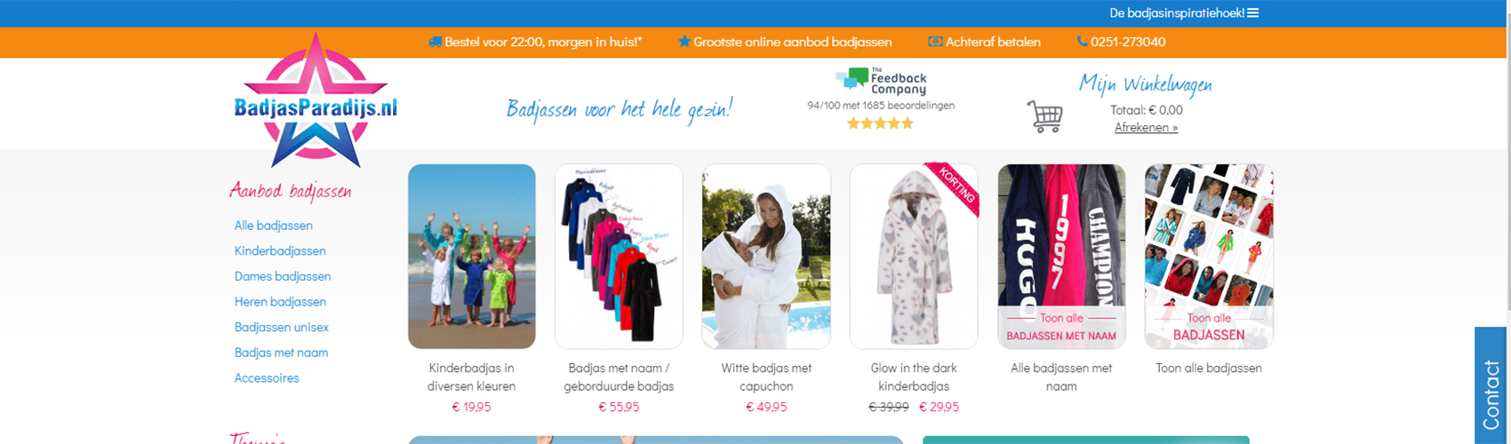 Webshops met badjassen