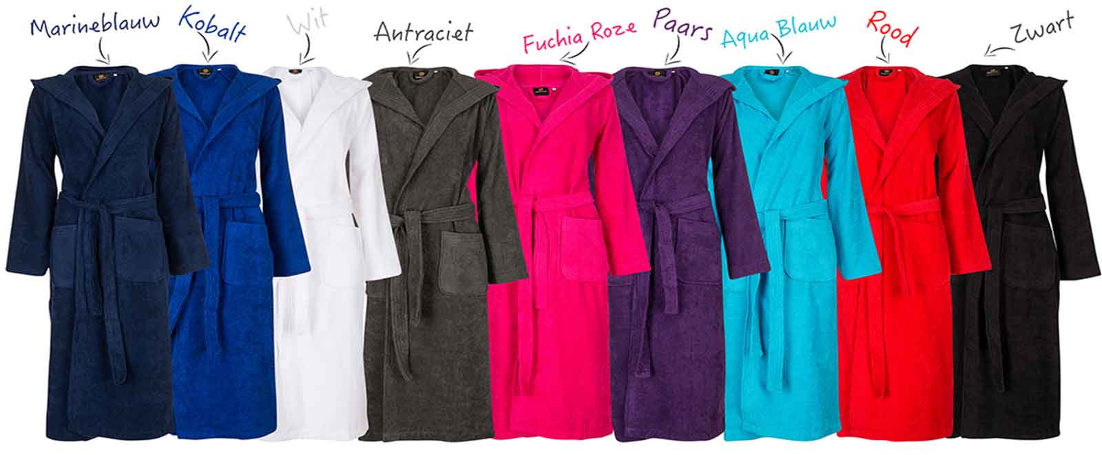 capuchon badjas badstof