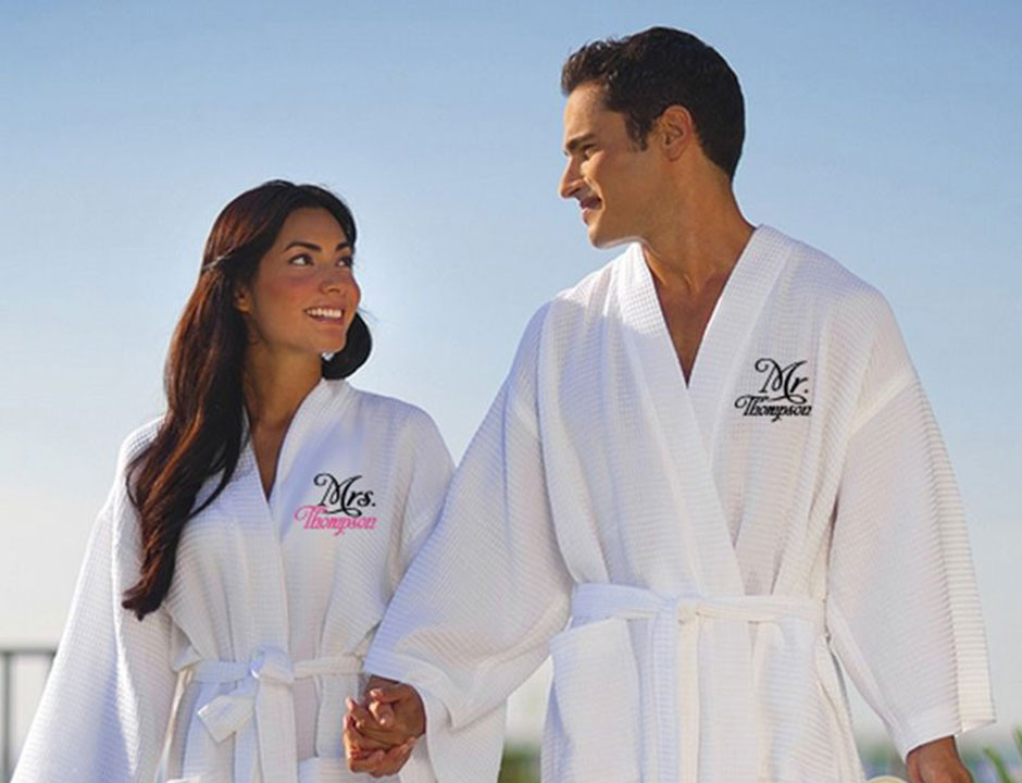 Badjas op kuitlengte