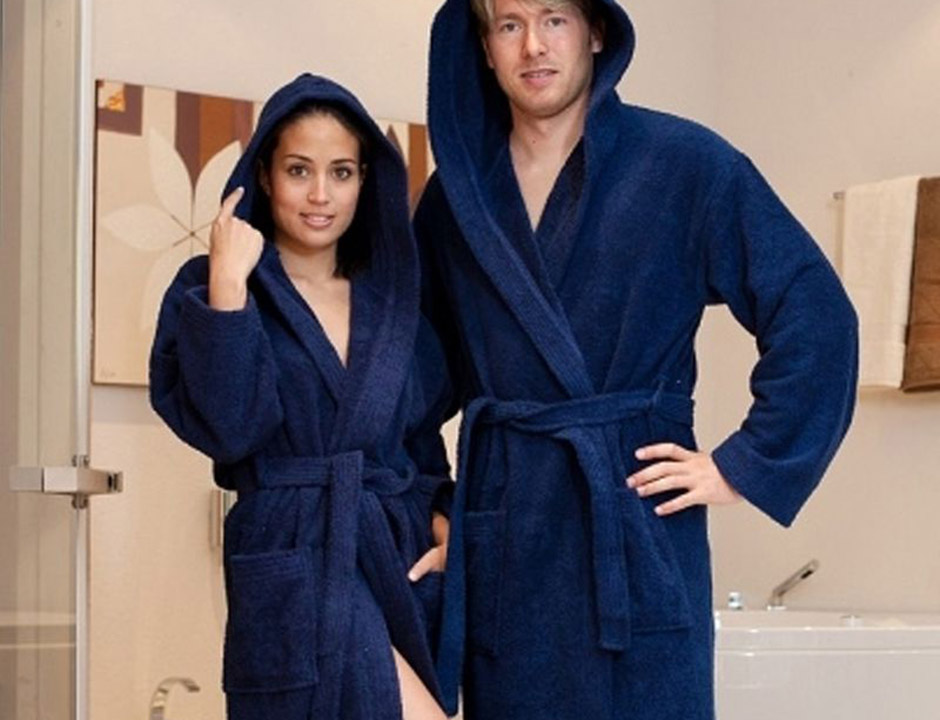 Capuchon badjas blauw 2Xl tot 6XL