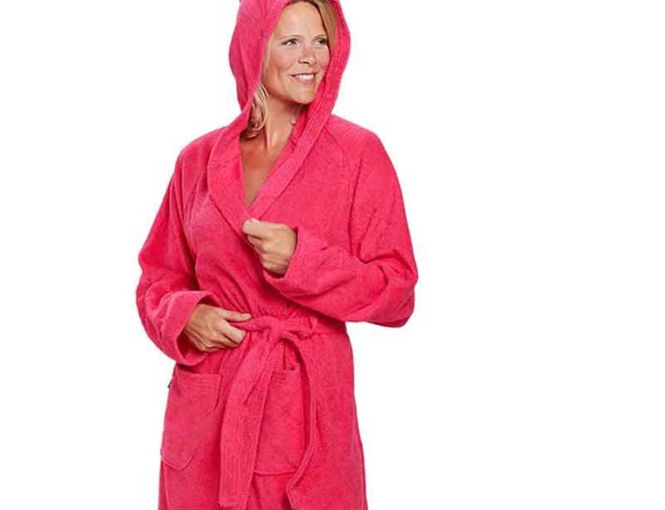 Fuchsia badjas capuchon