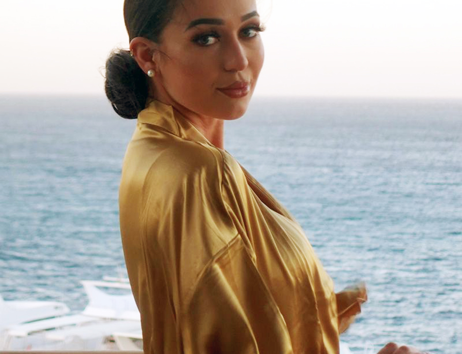 Satijnen kimono dames ruffle – goud