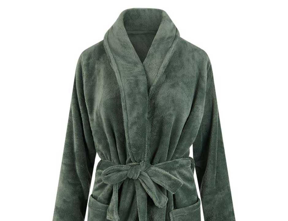 Groene badjas fleece