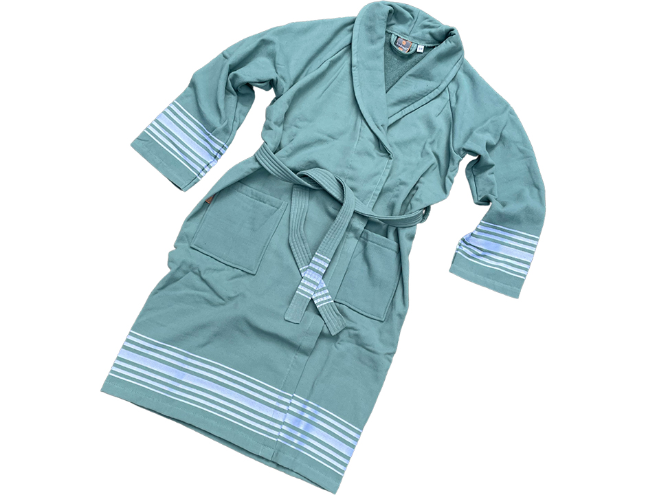 Groene hamam badjas katoen – saunabadjas