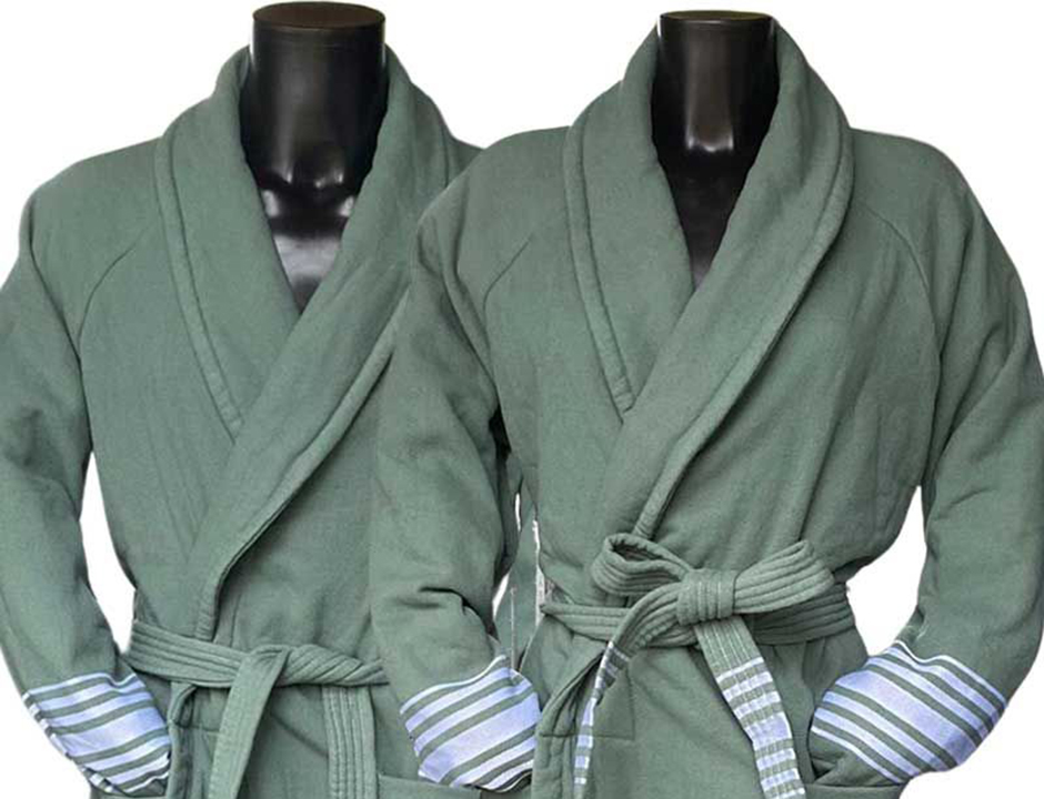 Groene hamam badjas katoen – saunabadjas